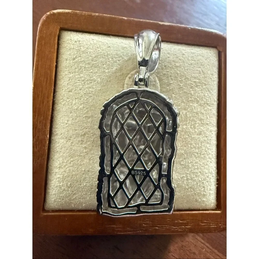 925 Sterling Silver Jesus Piece Pendant Necklace w Snake Chain Mens Fine Jewelry